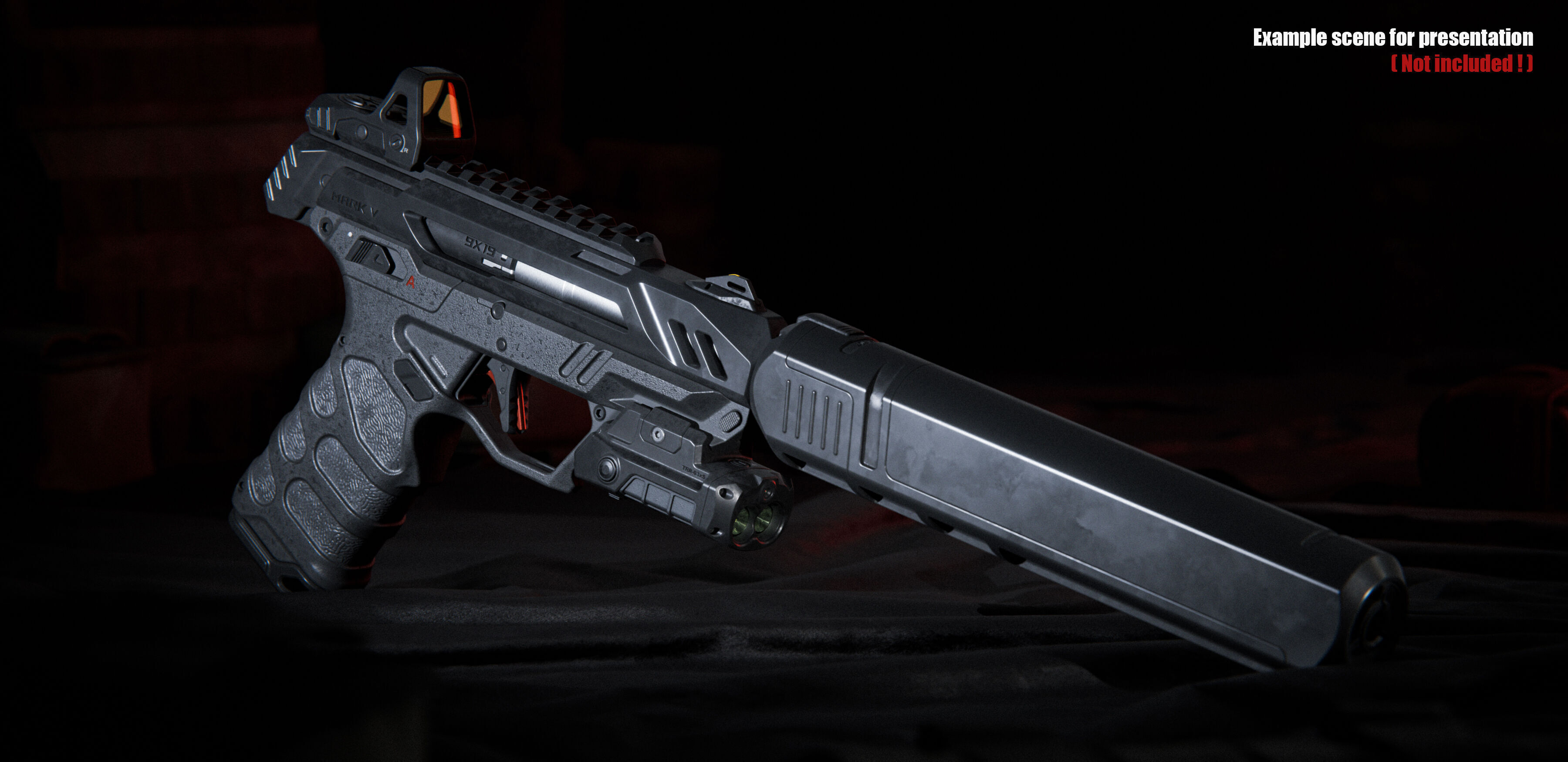 Pistol Concept 3D model_14