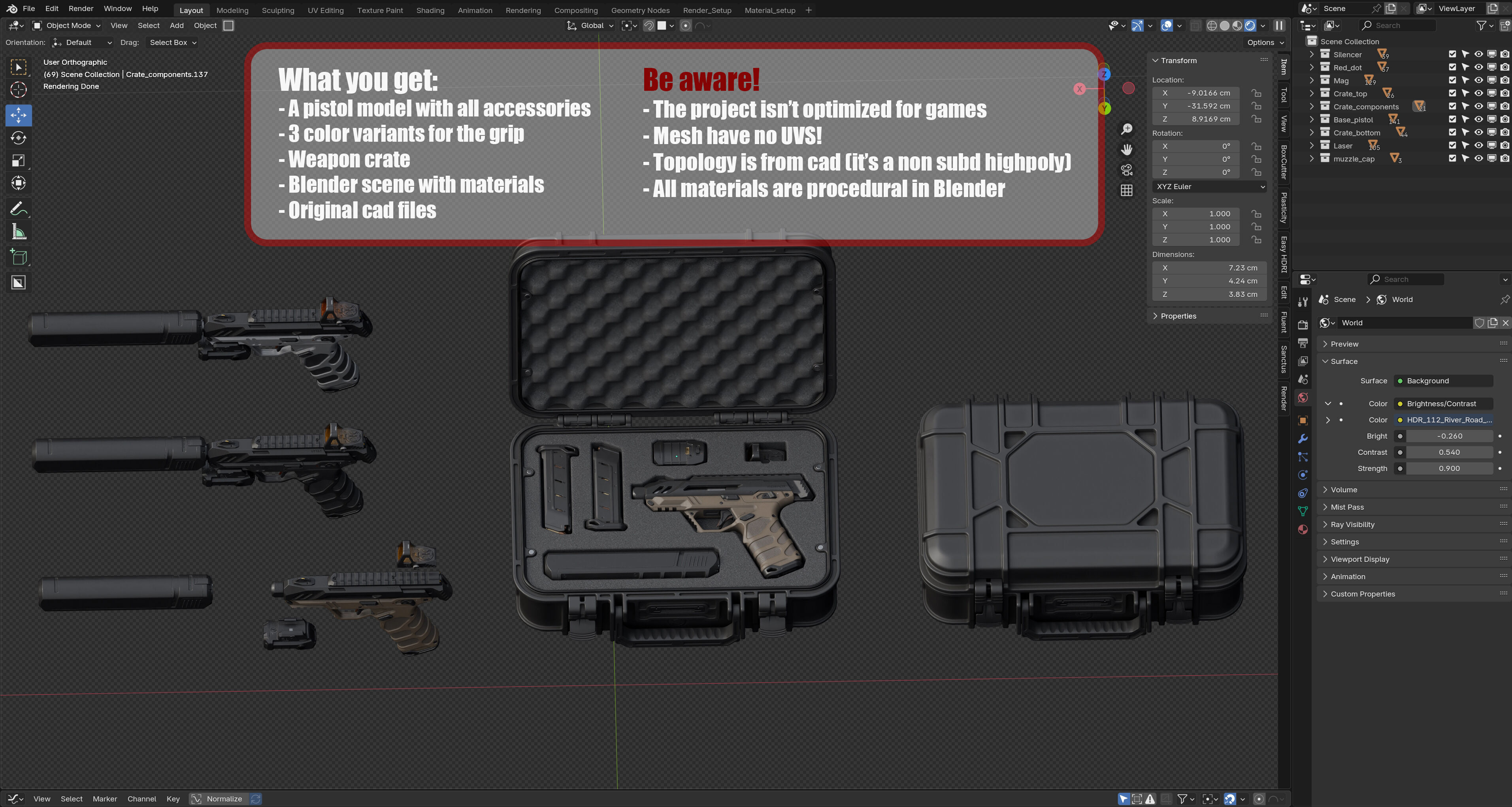 Pistol Concept 3D model_4