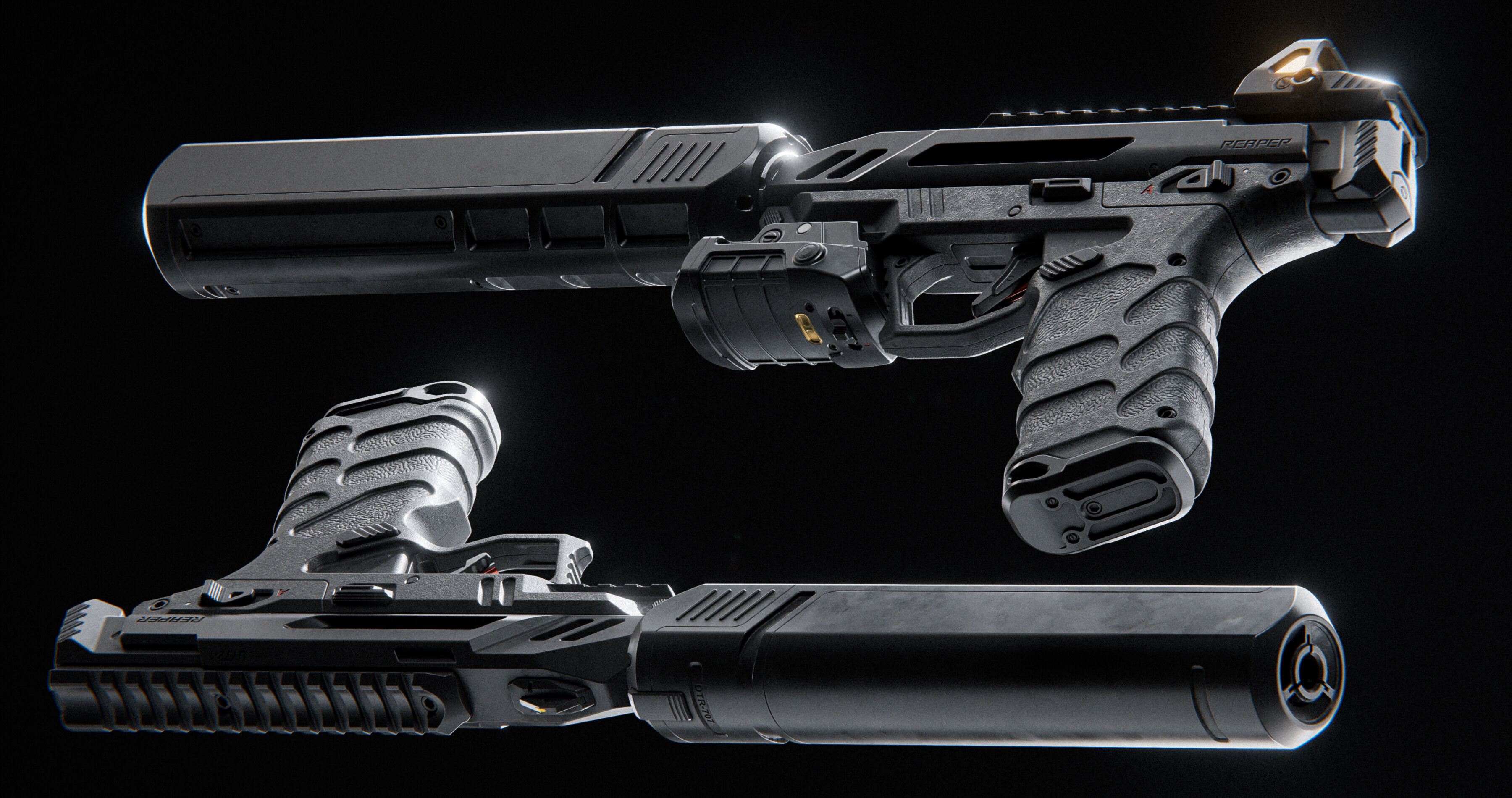 Pistol Concept 3D model_3