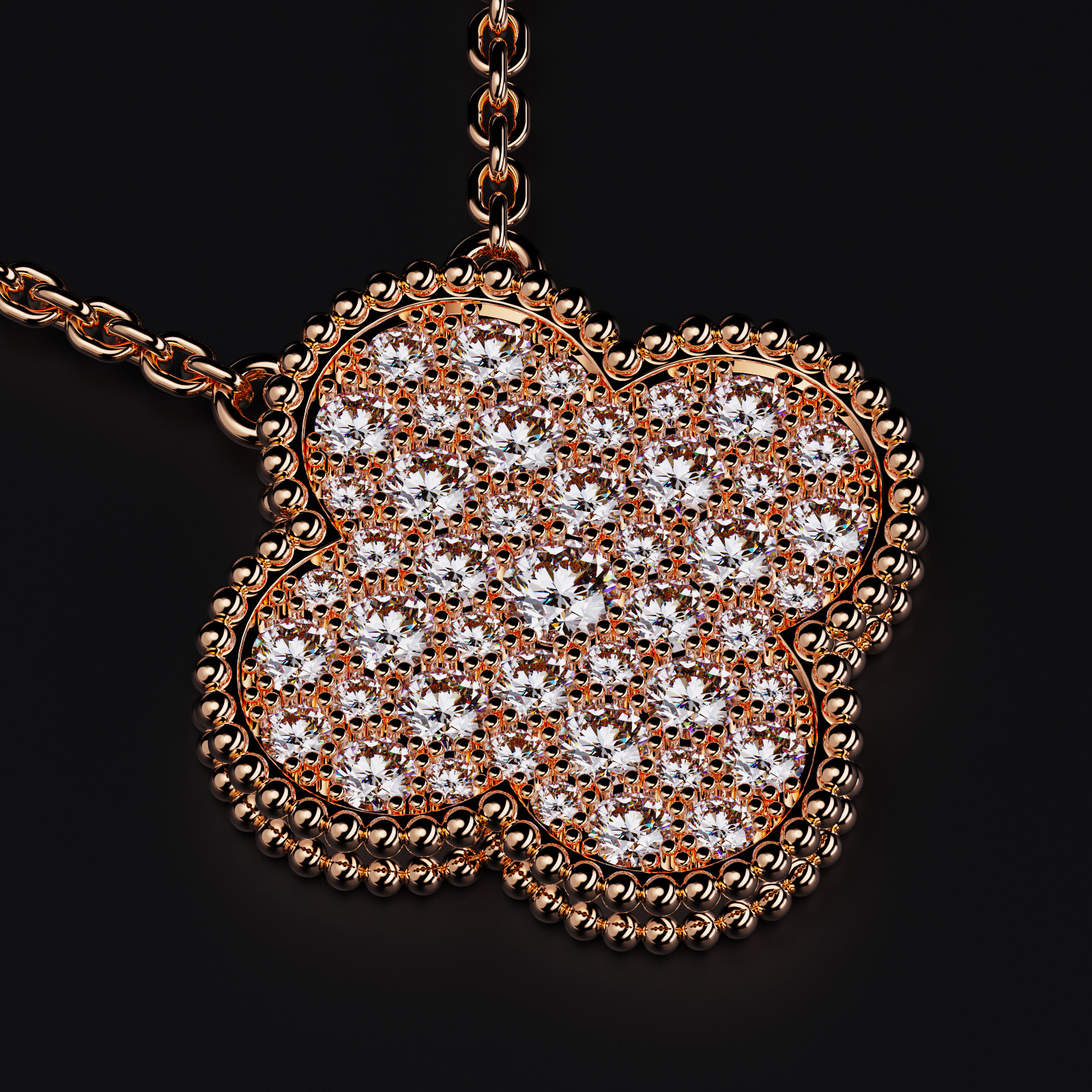 Perlee Magic Alhambra pendant 3D print model_3