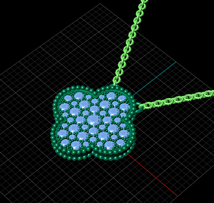 Perlee Magic Alhambra pendant 3D print model_6