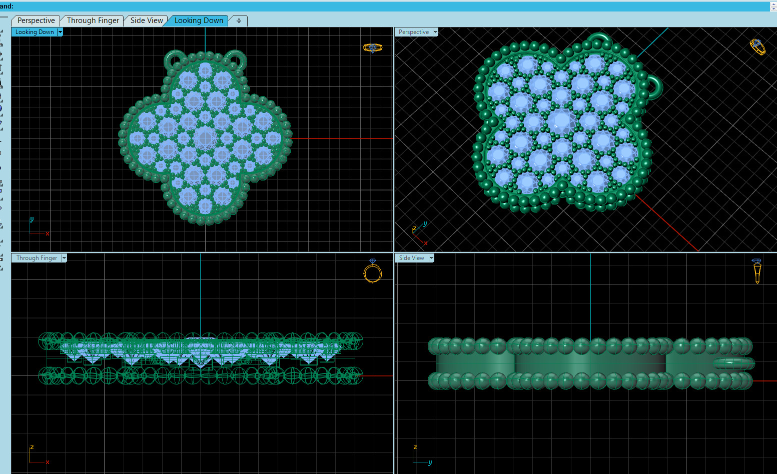 Perlee Magic Alhambra pendant 3D print model_13