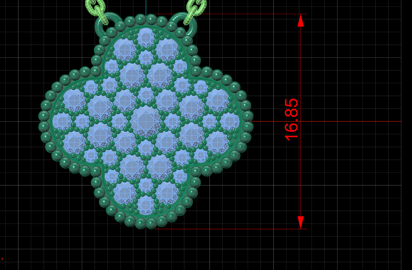 Perlee Magic Alhambra pendant 3D print model_8