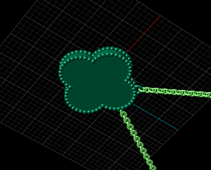 Perlee Magic Alhambra pendant 3D print model_7