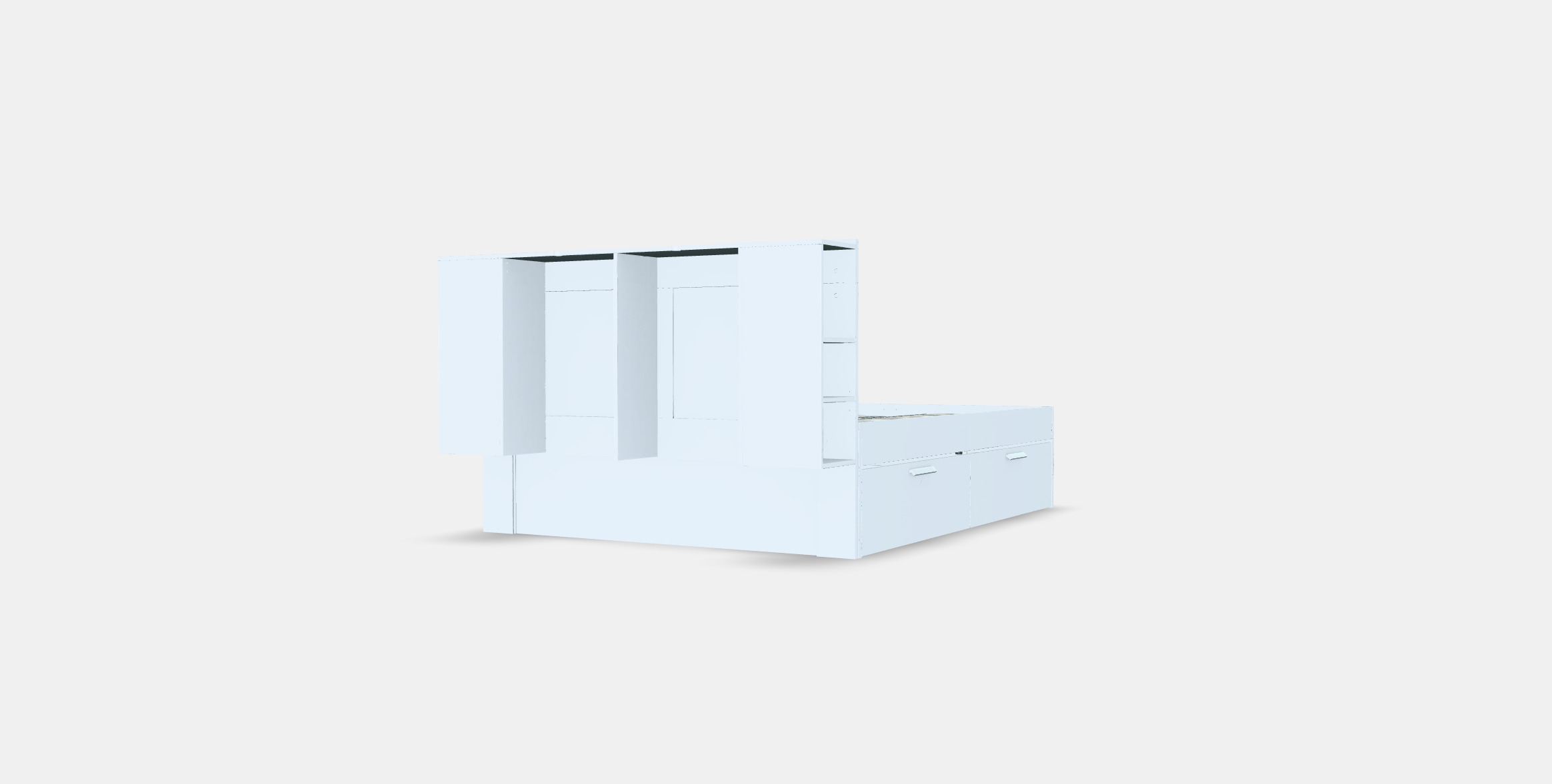 BRIMNES Bed frame w storage and headboard 4 3D model_6