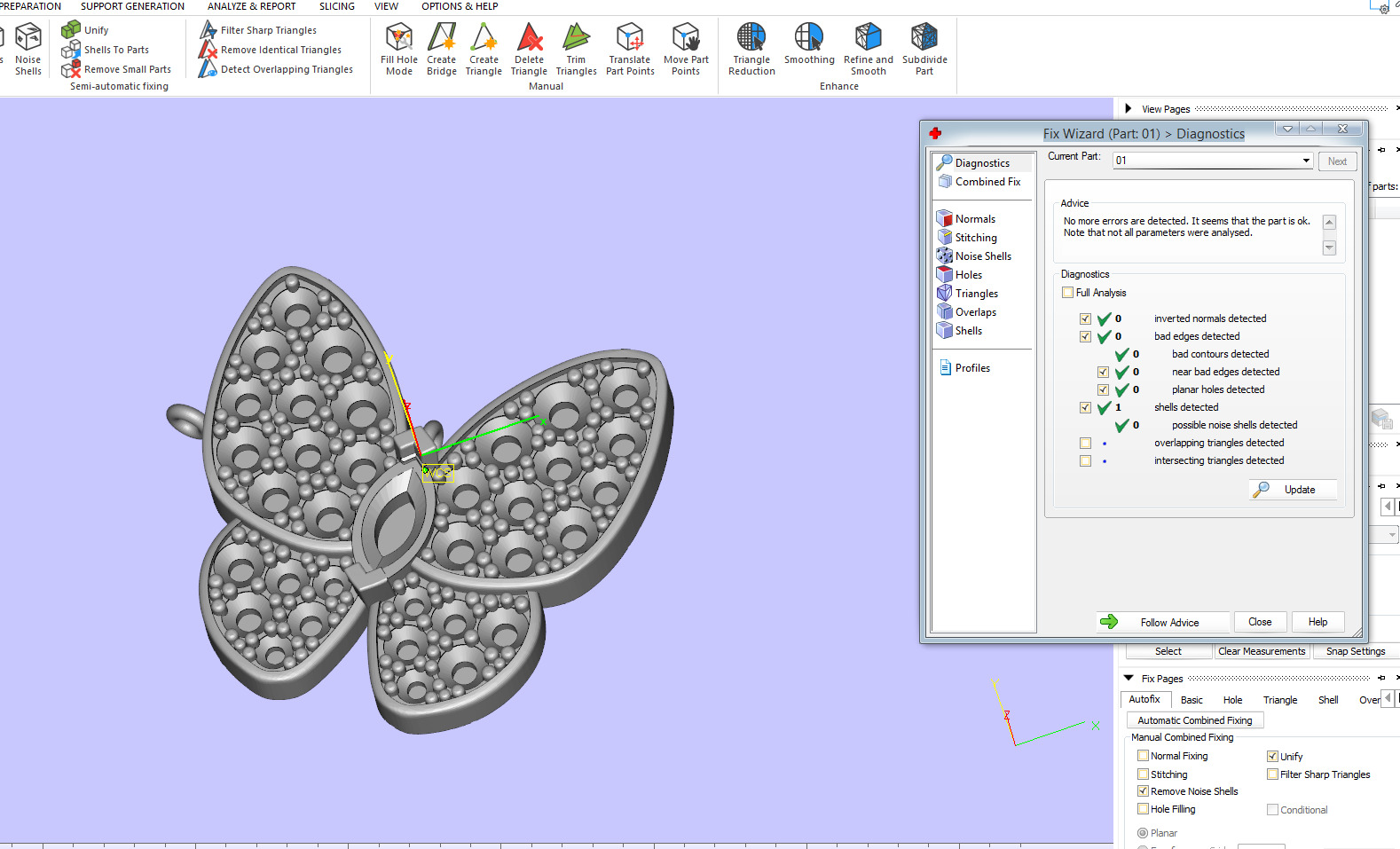 Two Butterfly pendant necklace 3D print model_12