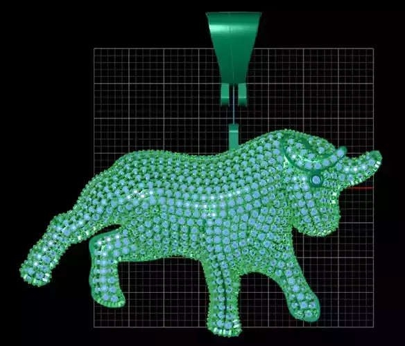  bull symbolizing power resilience and determination 3D print model