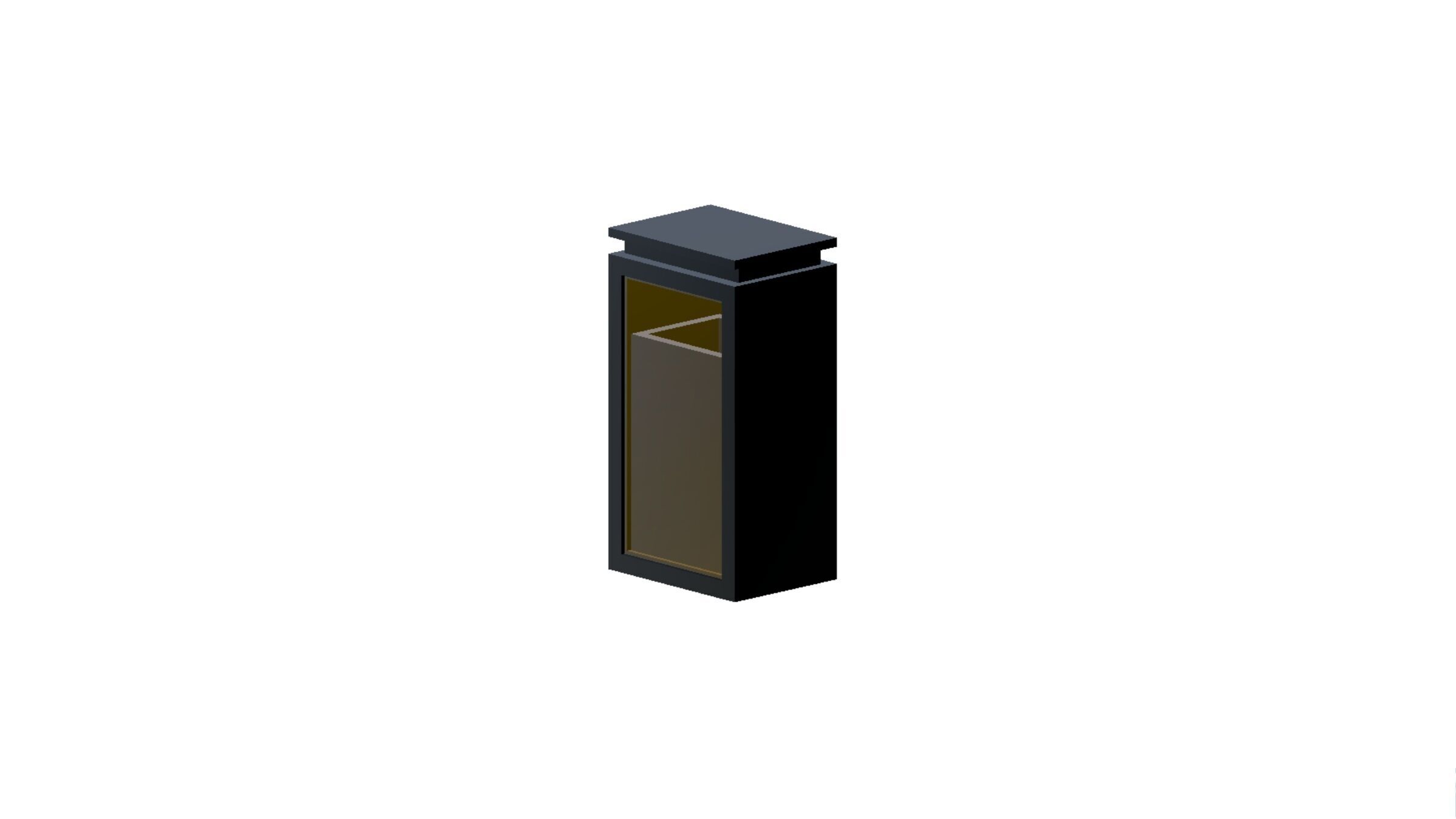 Modern Trashcan Low-poly 3D model_2