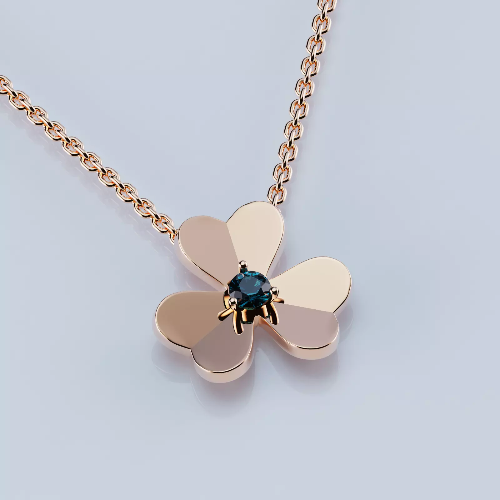 Pendant Flower Diamond Frivole 3D print model_0