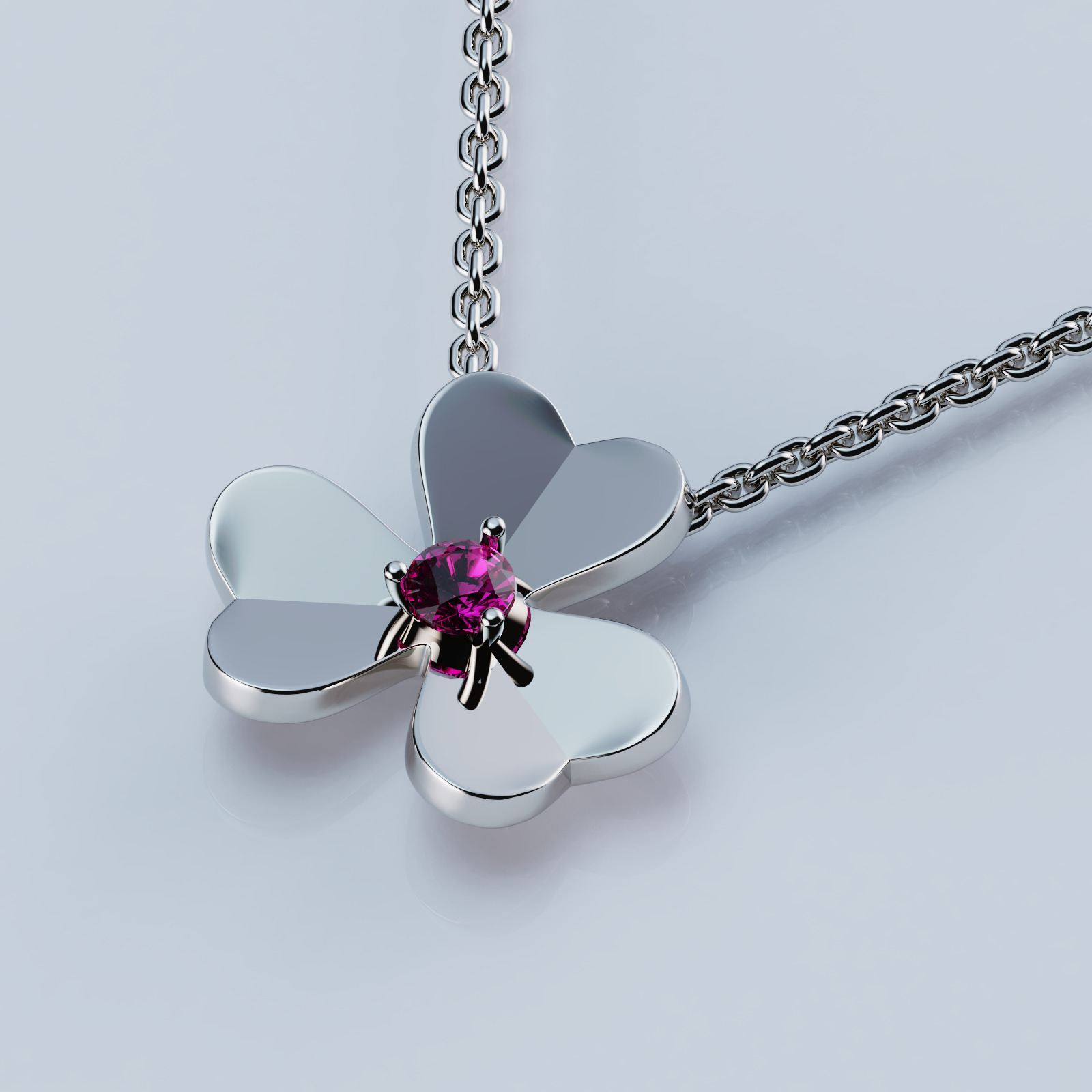Pendant Flower Diamond Frivole 3D print model_3