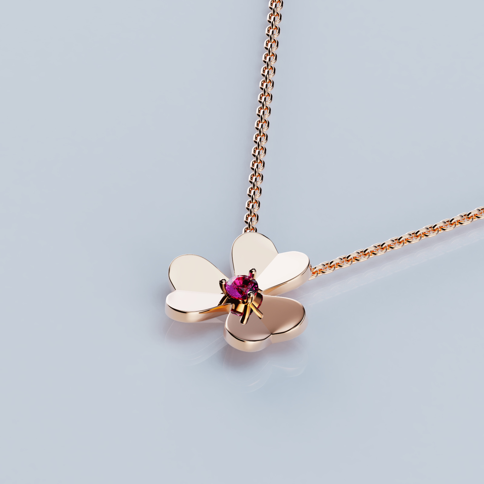 Pendant Flower Diamond Frivole 3D print model_1