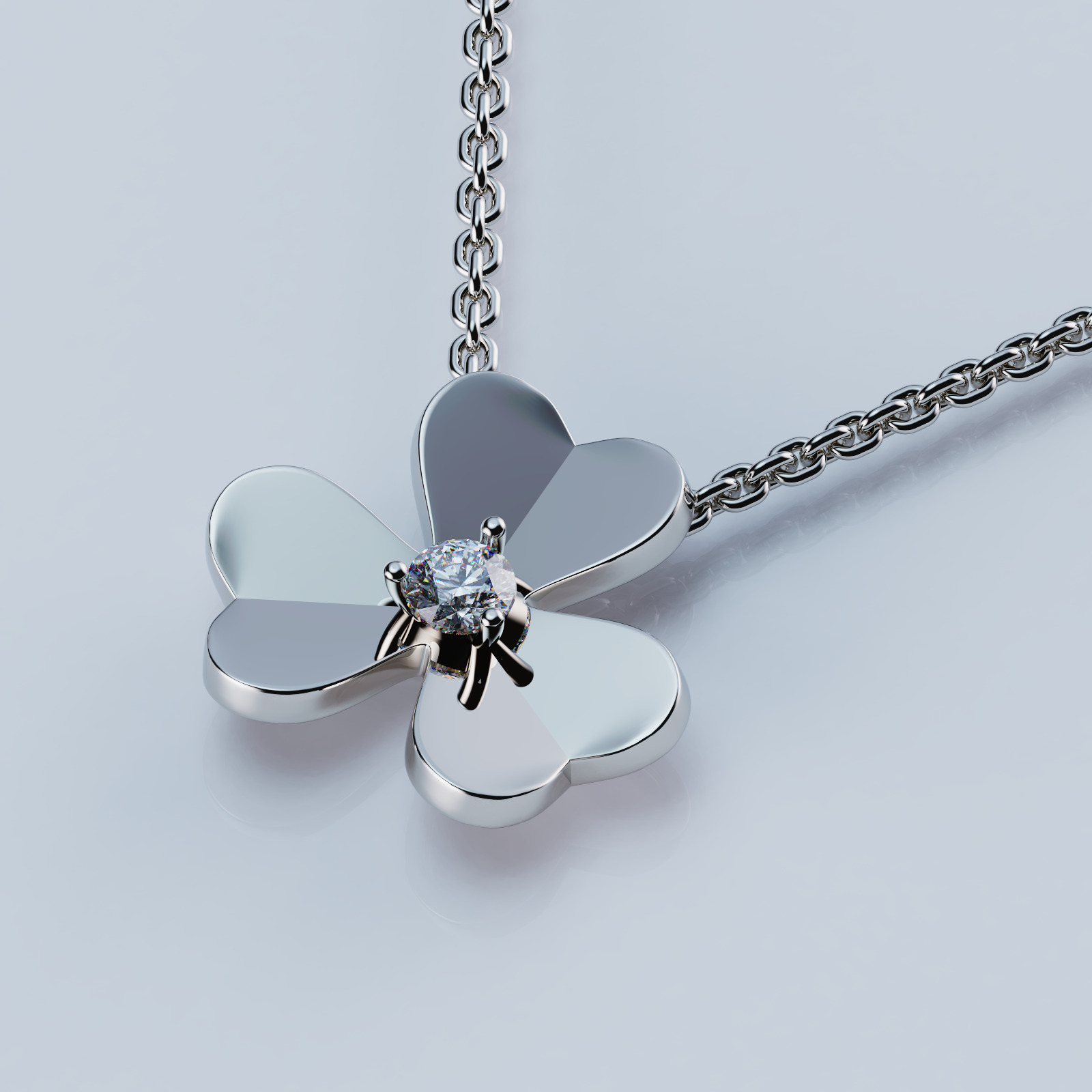 Pendant Flower Diamond Frivole 3D print model_5