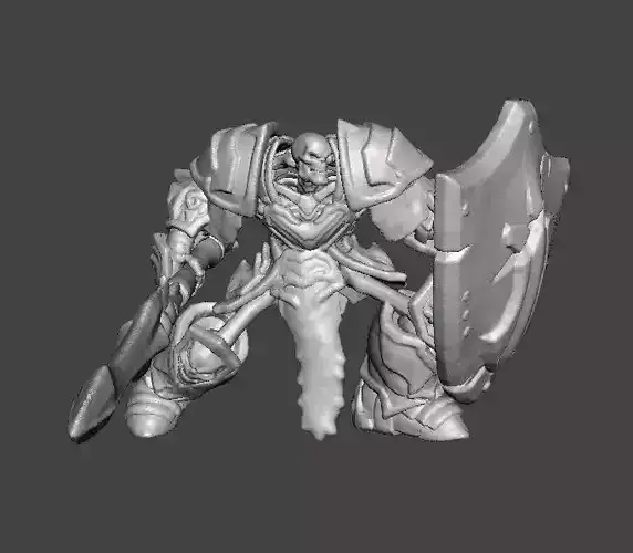 SKELETON CHAMPION MINIATURE MODEL FOR FANTASY GAMES RPG DND