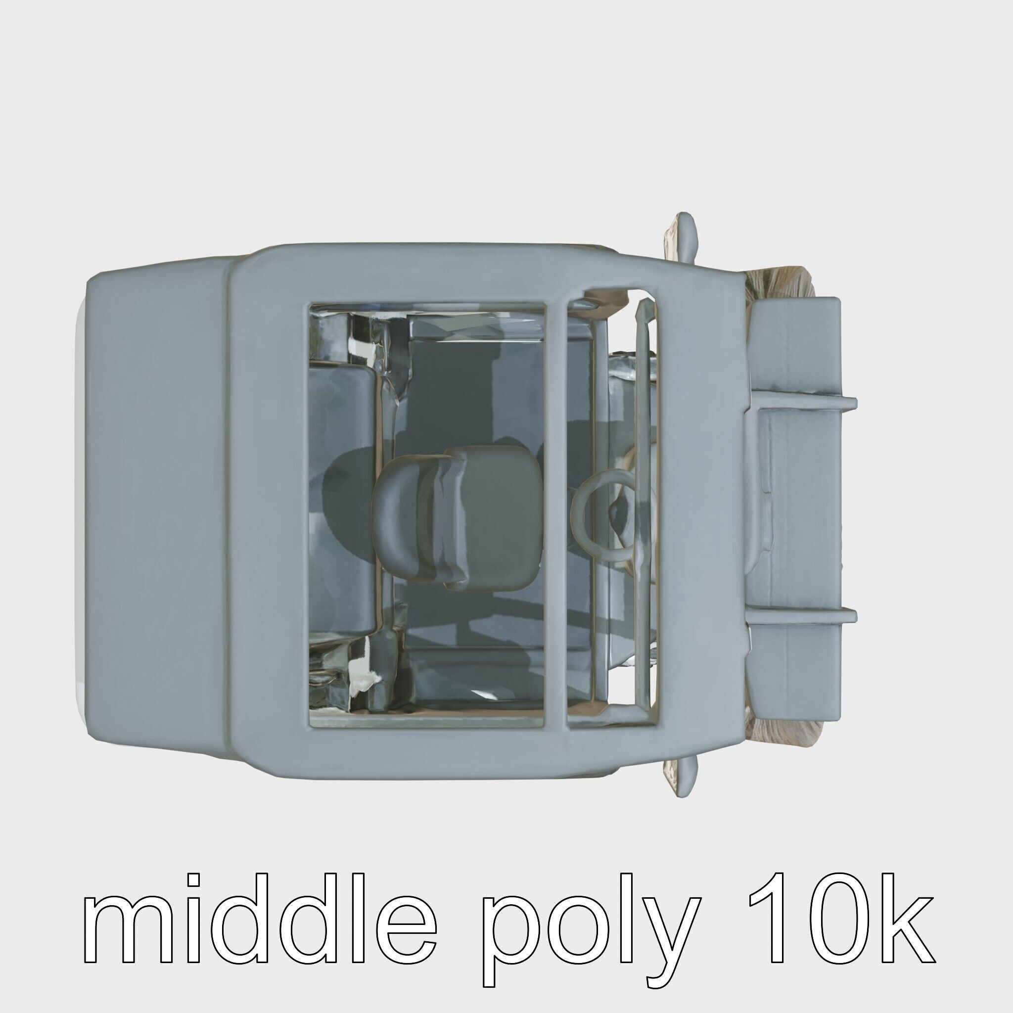 Compact Street Cleaning Machine 3D Model Low-poly 3D model_2