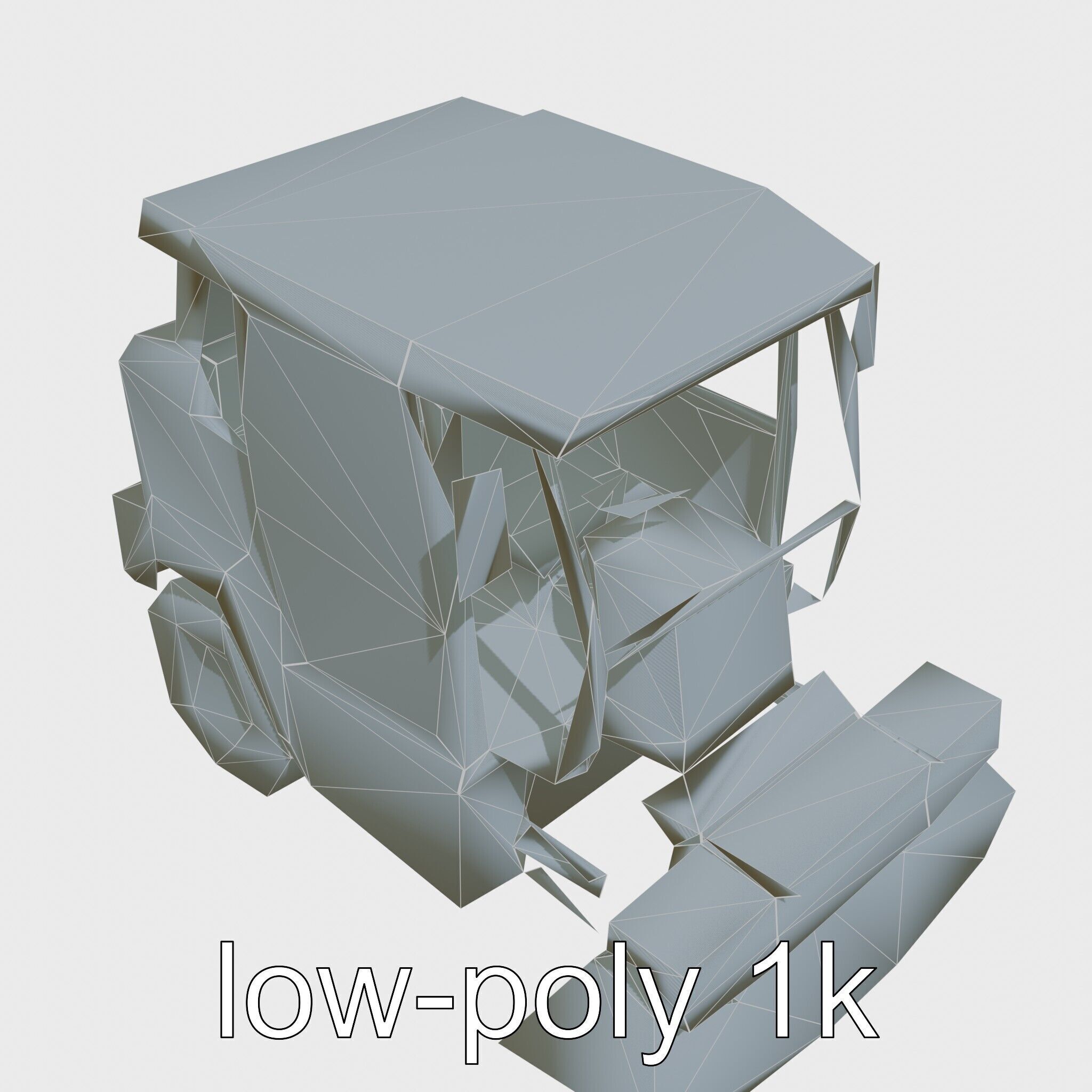 Compact Street Cleaning Machine 3D Model Low-poly 3D model_25