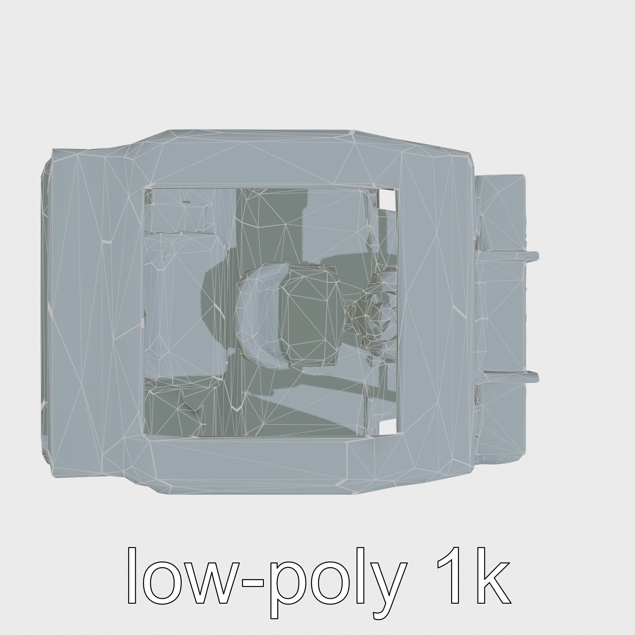 Compact Street Cleaning Machine 3D Model Low-poly 3D model_11