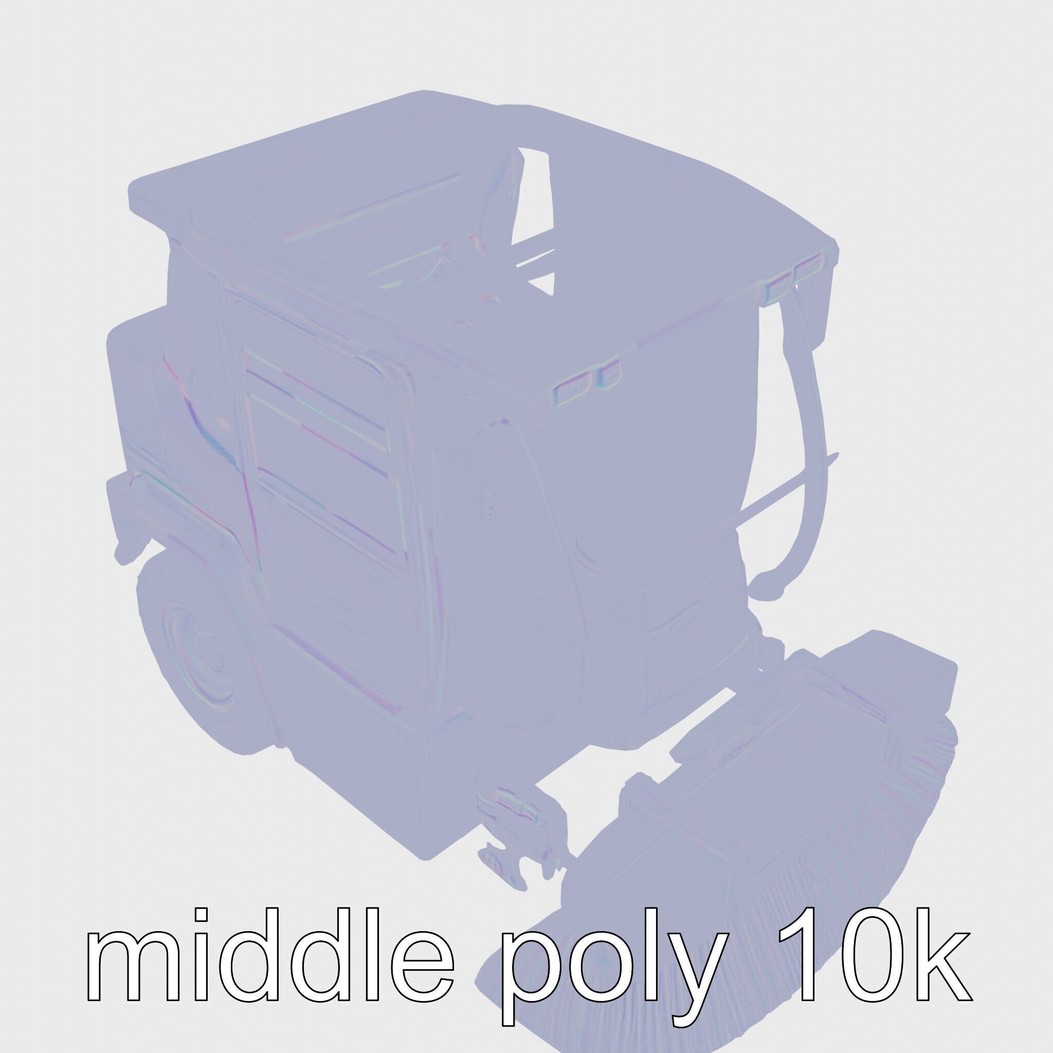 Compact Street Cleaning Machine 3D Model Low-poly 3D model_20