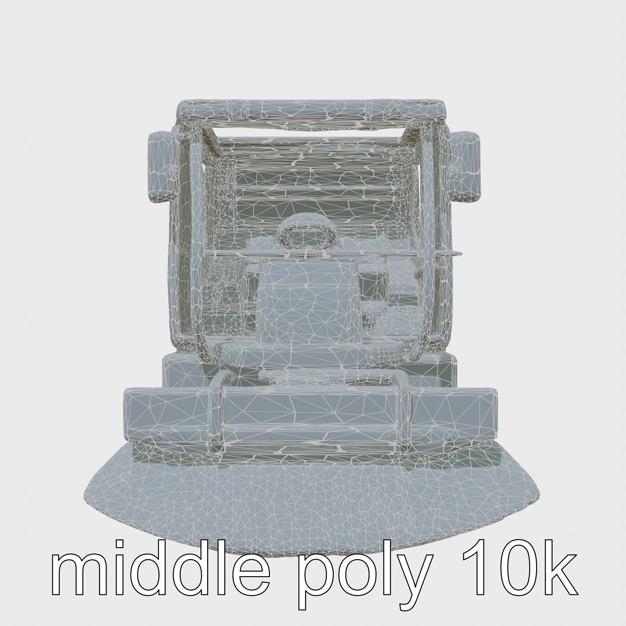 Compact Street Cleaning Machine 3D Model Low-poly 3D model_24