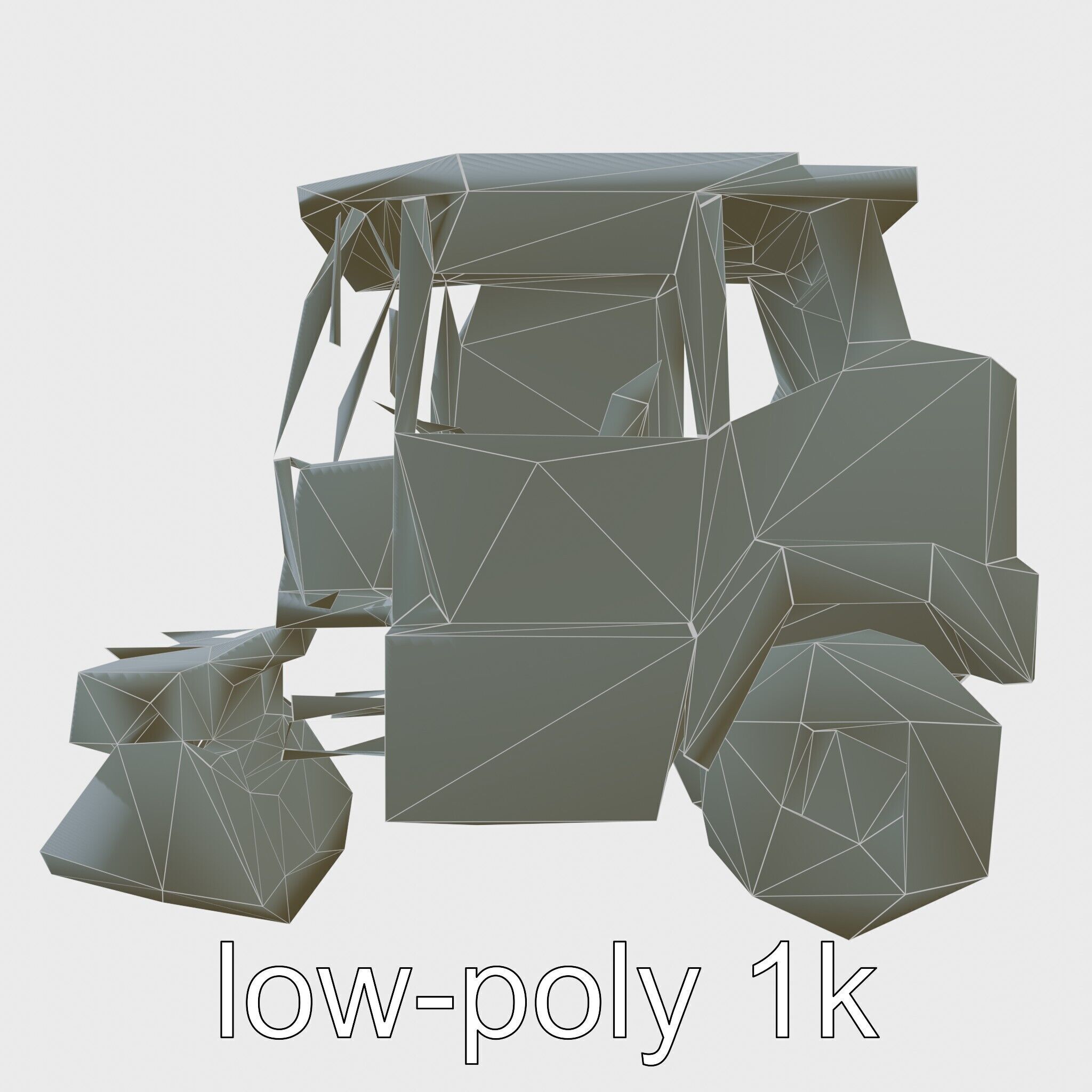 Compact Street Cleaning Machine 3D Model Low-poly 3D model_7