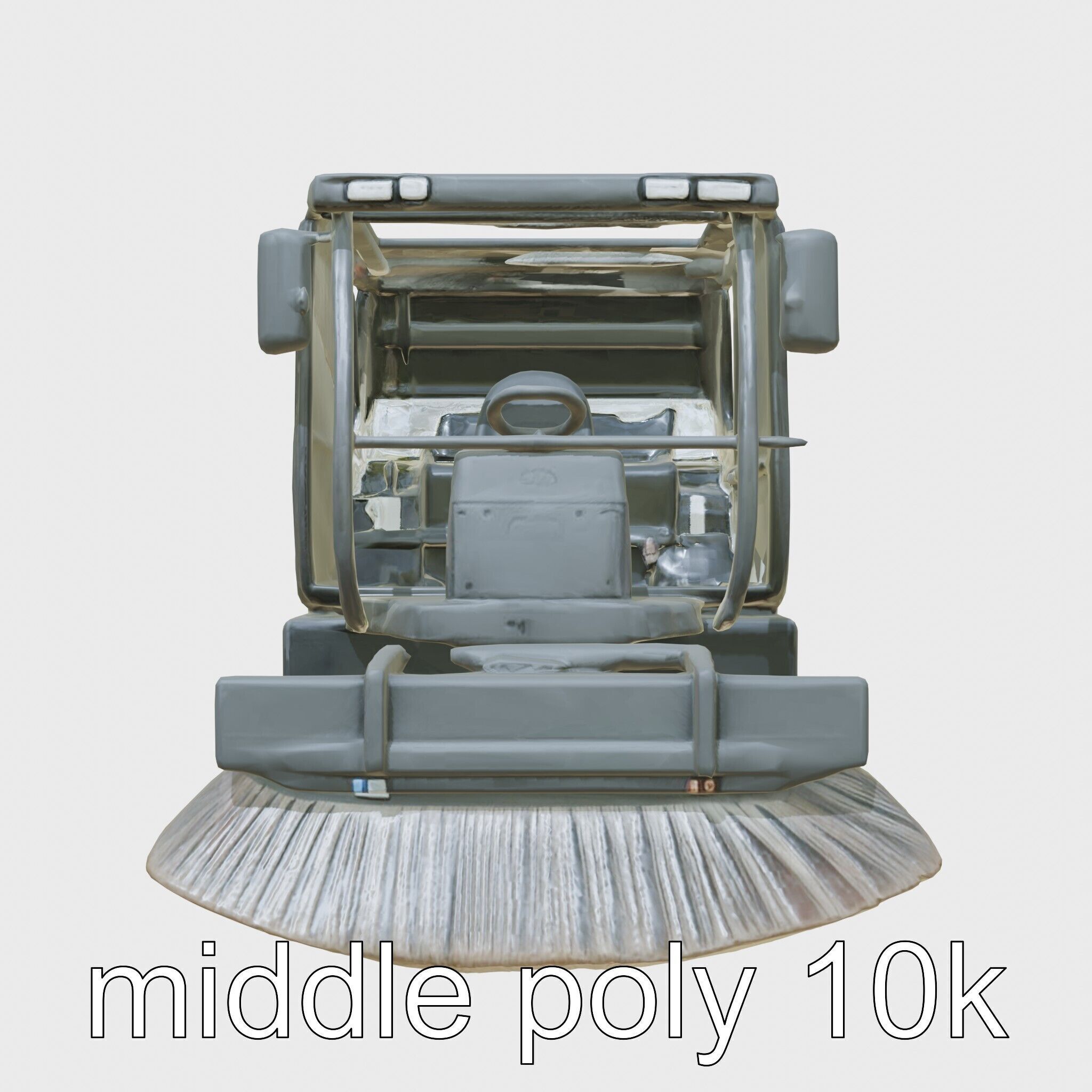 Compact Street Cleaning Machine 3D Model Low-poly 3D model_23
