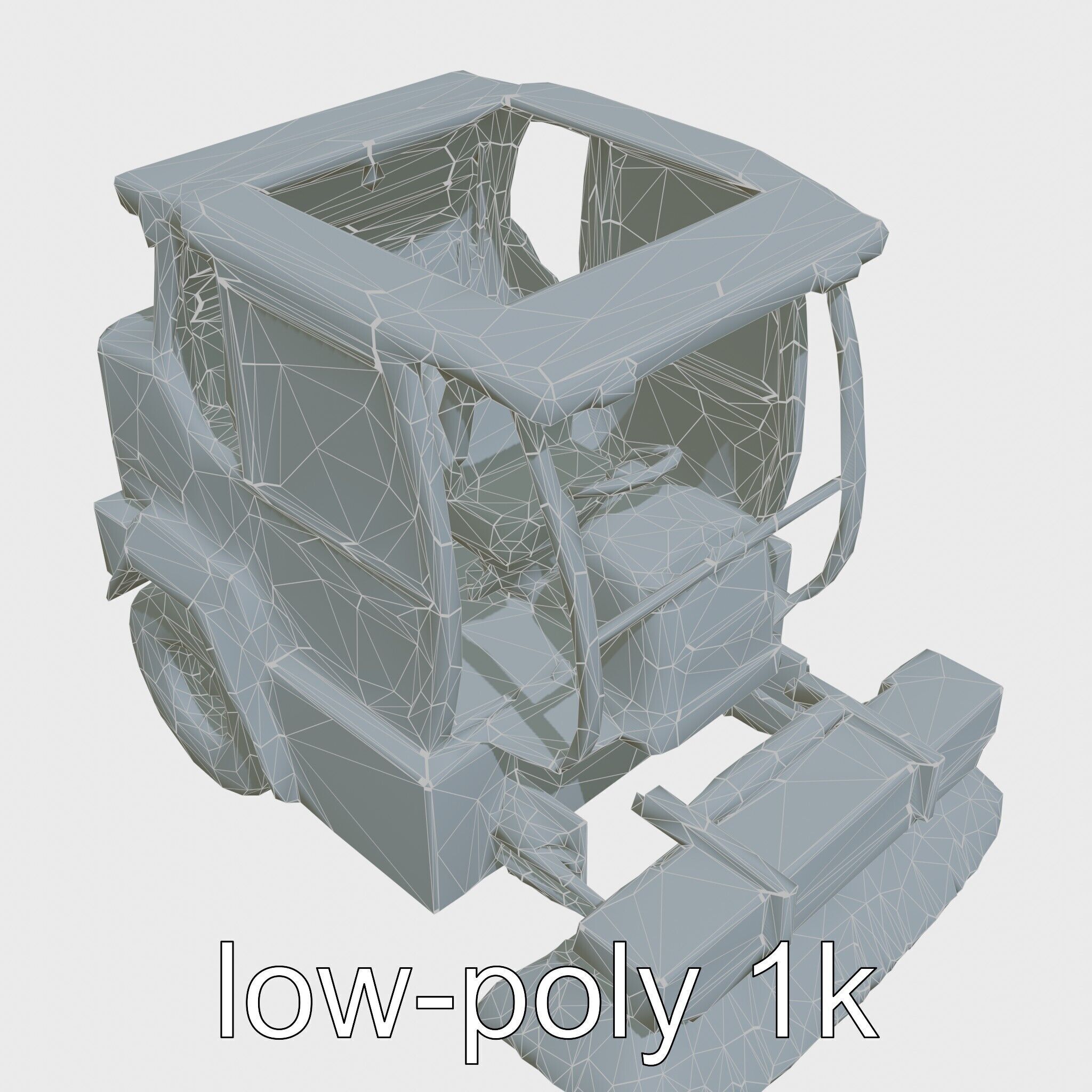 Compact Street Cleaning Machine 3D Model Low-poly 3D model_28