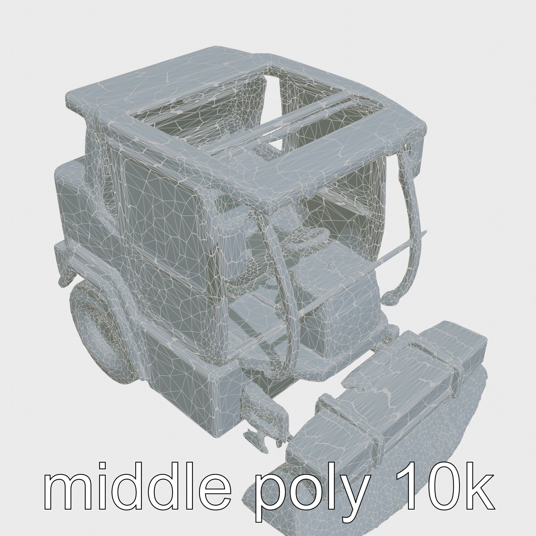 Compact Street Cleaning Machine 3D Model Low-poly 3D model_26