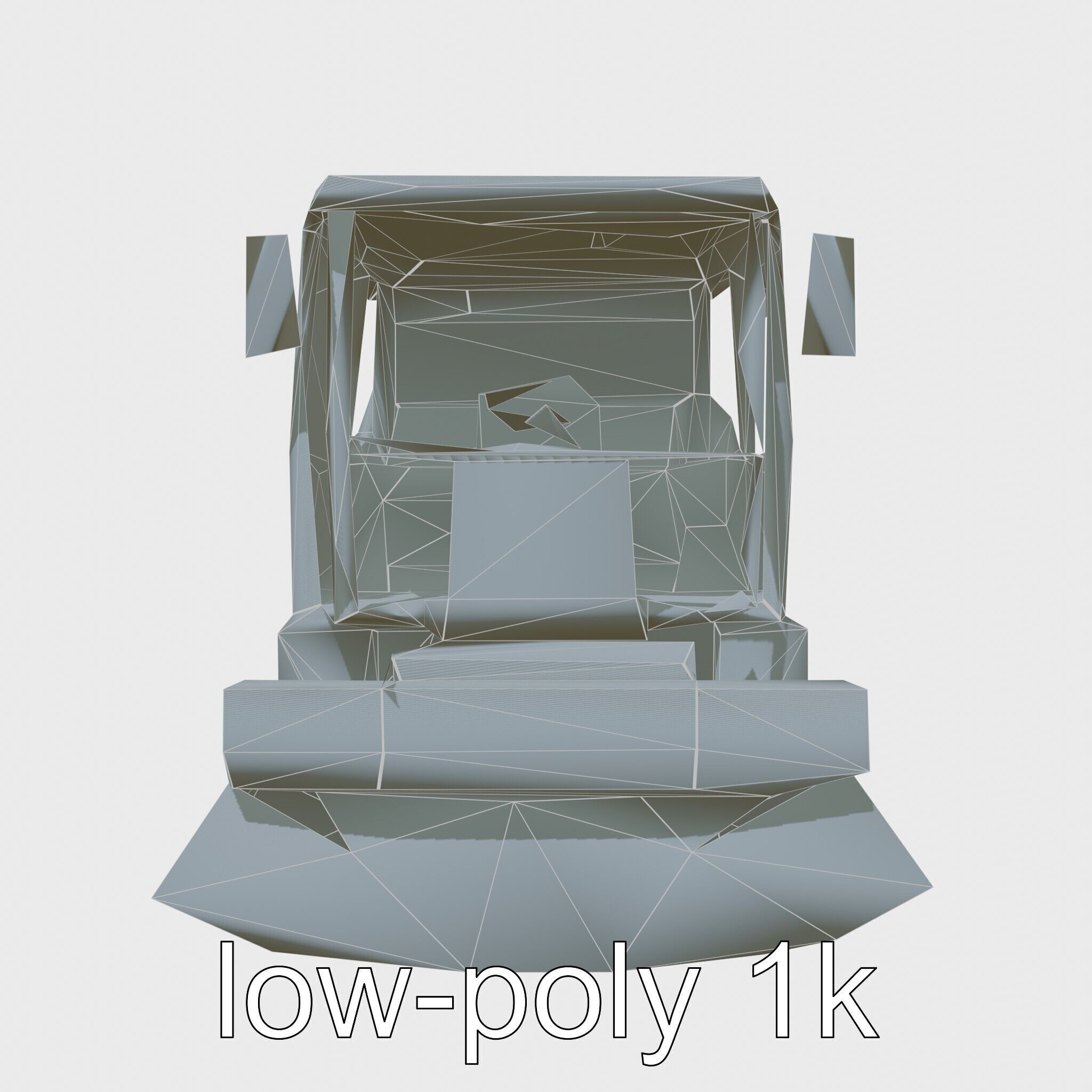 Compact Street Cleaning Machine 3D Model Low-poly 3D model_15