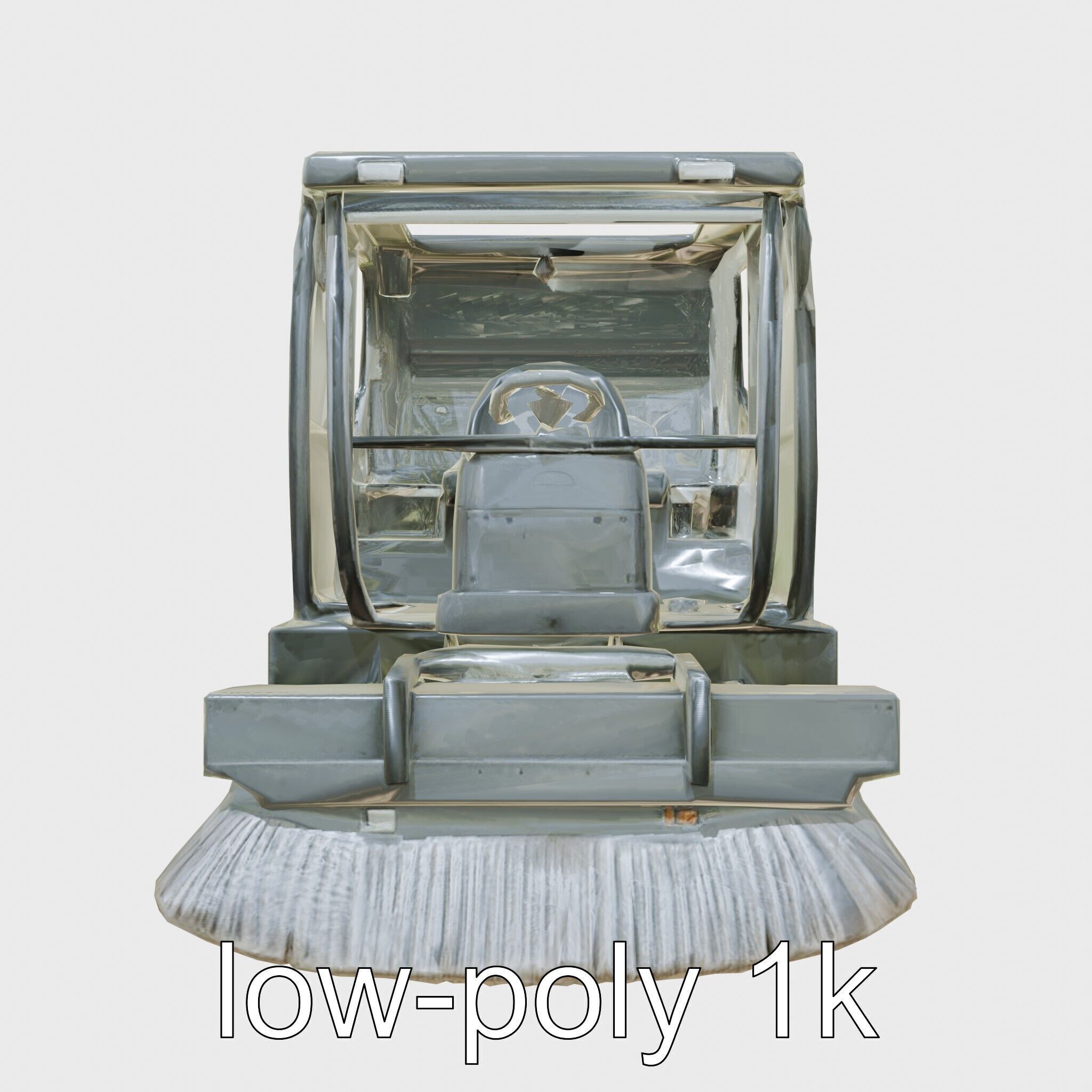 Compact Street Cleaning Machine 3D Model Low-poly 3D model_21