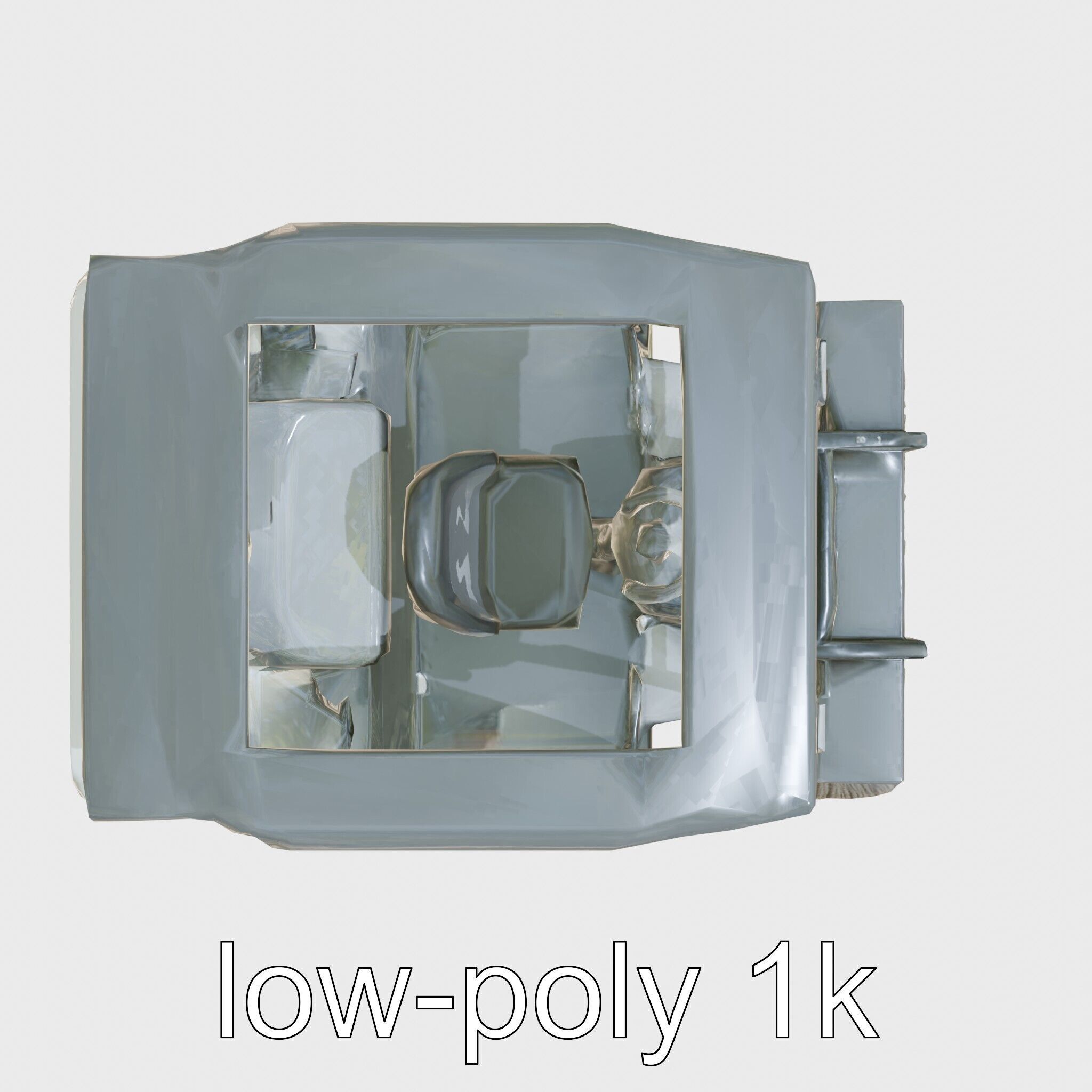 Compact Street Cleaning Machine 3D Model Low-poly 3D model_12