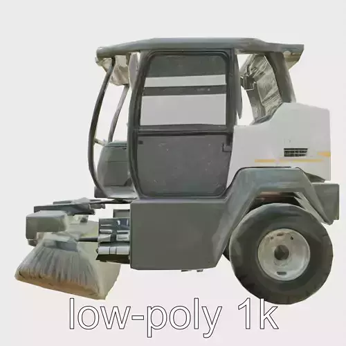 Compact Street Cleaning Machine 3D Model