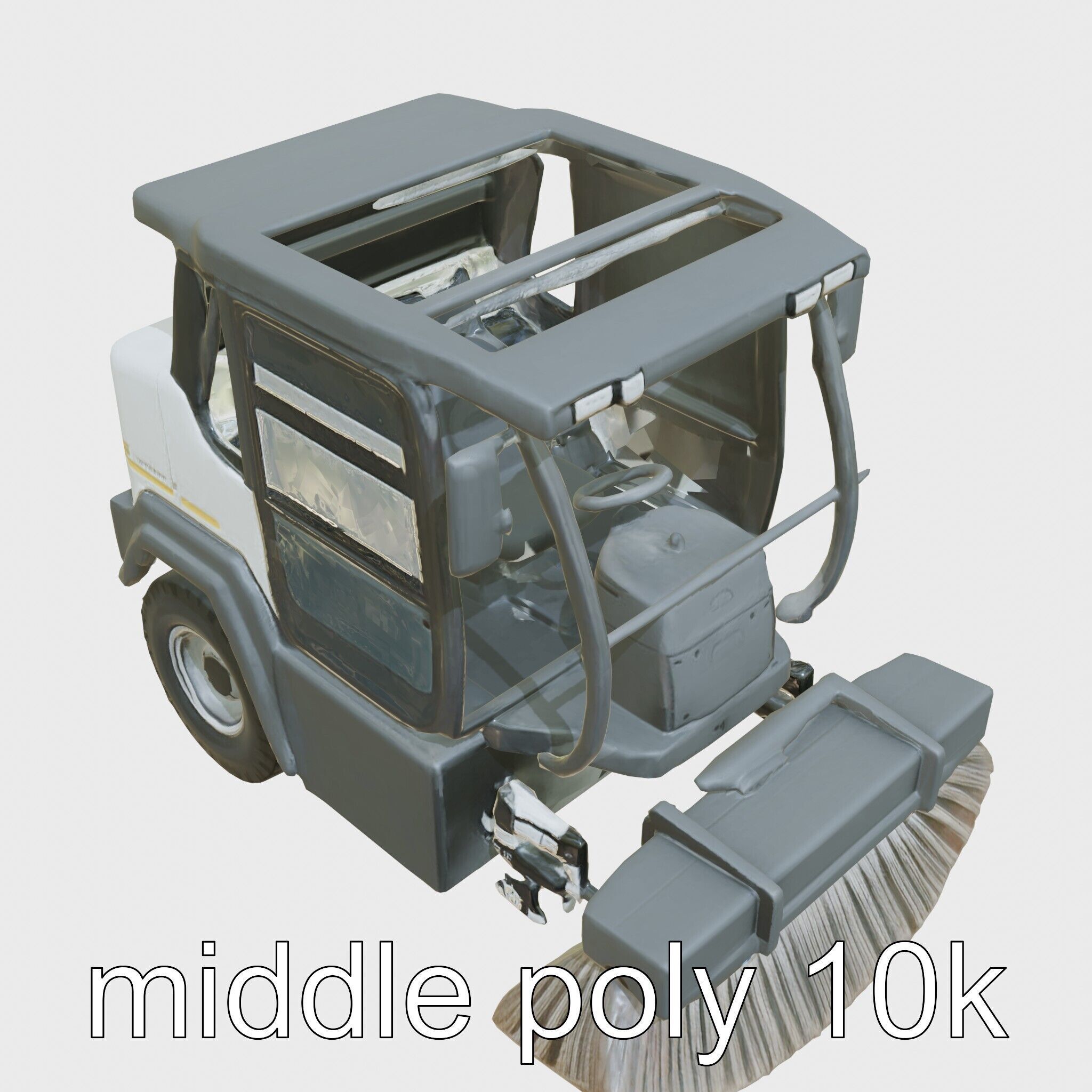 Compact Street Cleaning Machine 3D Model Low-poly 3D model_13