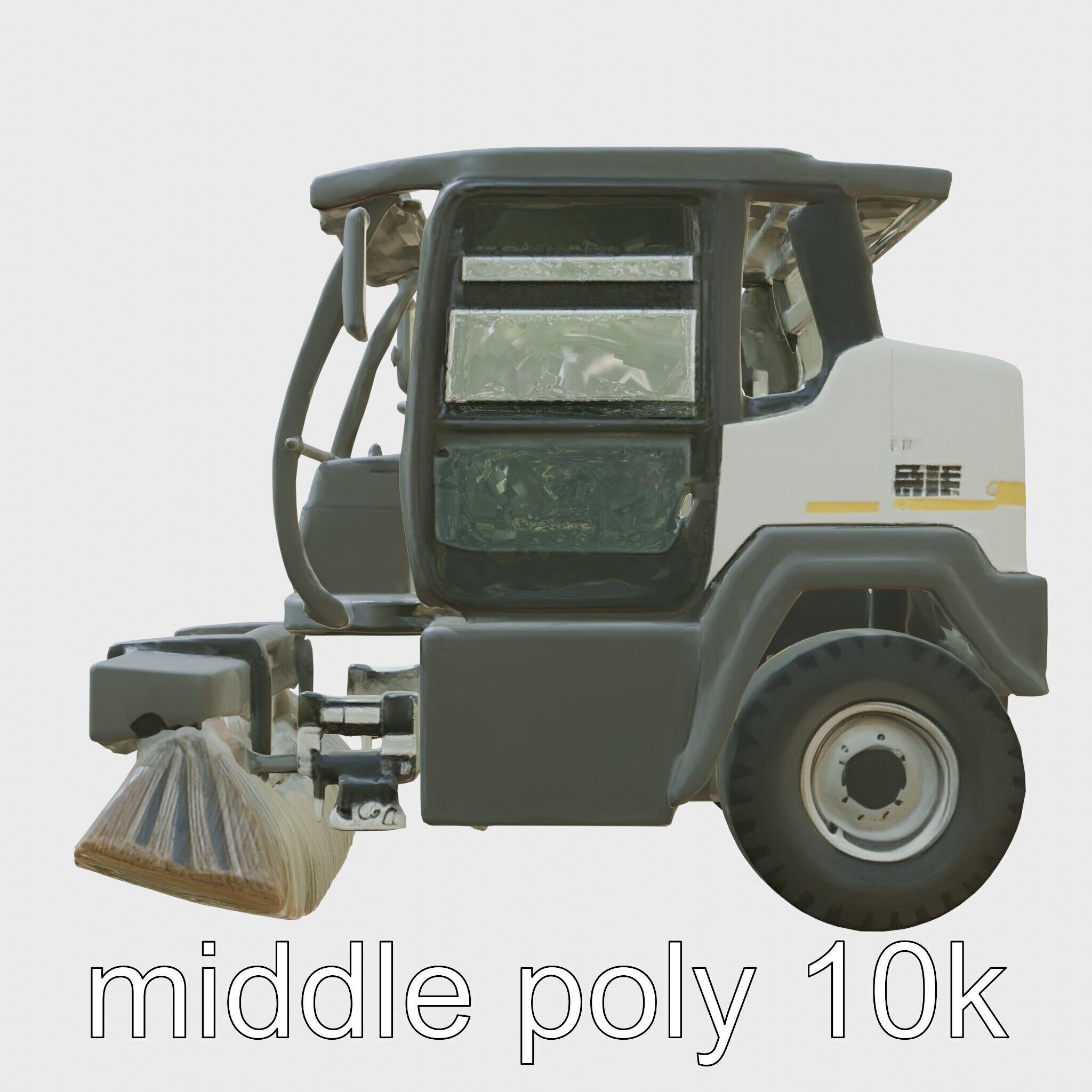 Compact Street Cleaning Machine 3D Model Low-poly 3D model_8