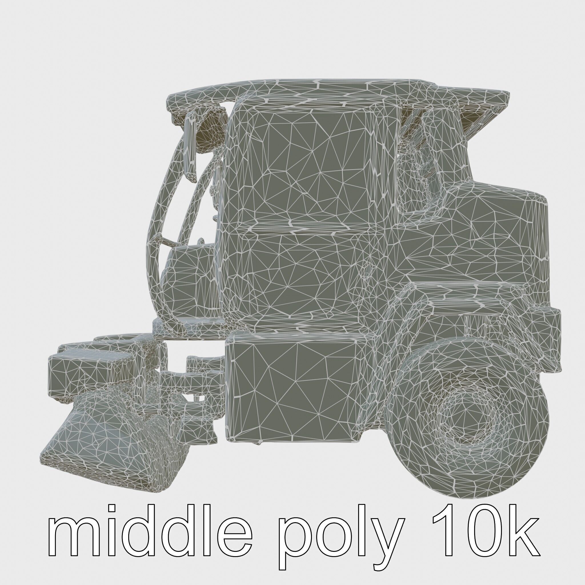 Compact Street Cleaning Machine 3D Model Low-poly 3D model_27