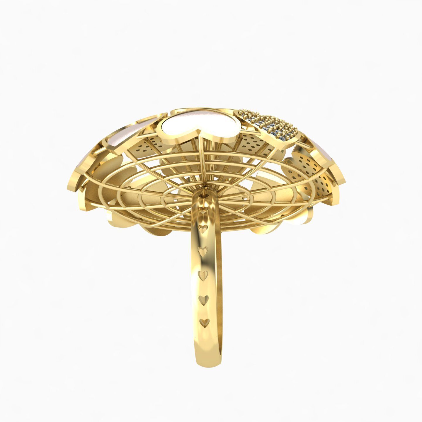 Heart ring 02 3D print model_7