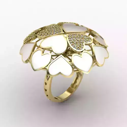 Heart ring 02 3D print model