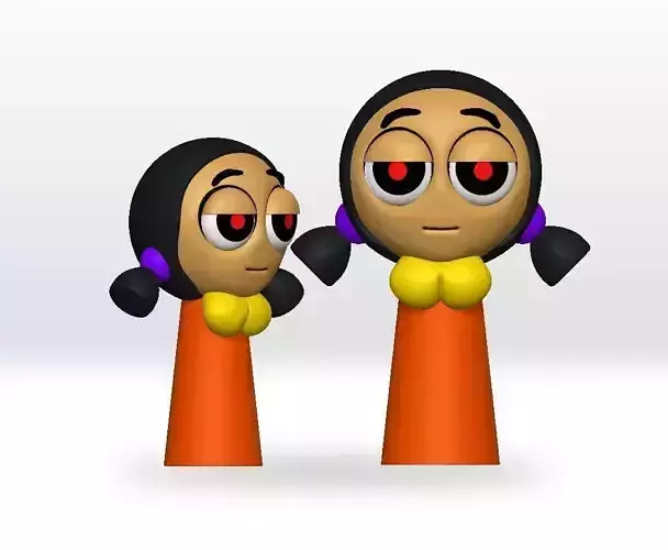 Sprunki doll Squid game STL 3D Character Fanart