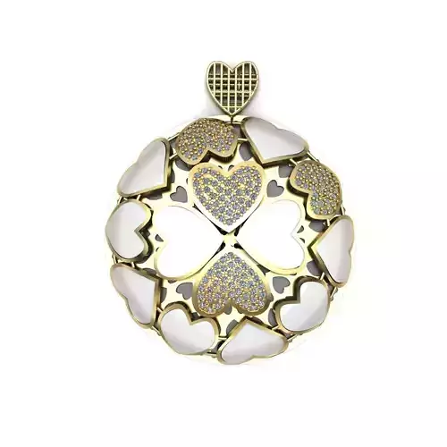 Heart pendant 01 3D print model