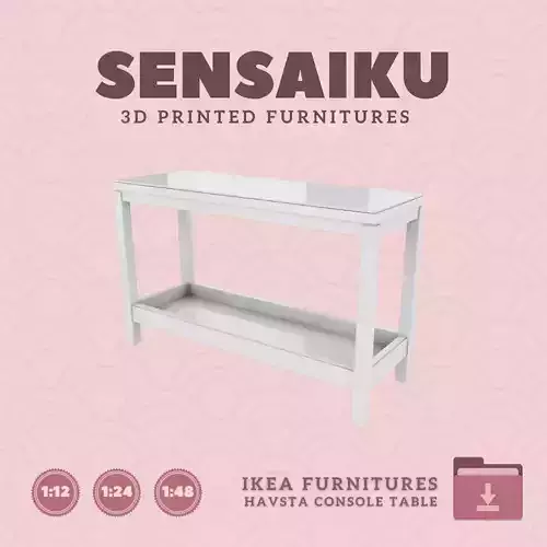 HAVSTA Console Table for Miniature Dollhouse IKEA 3D Print