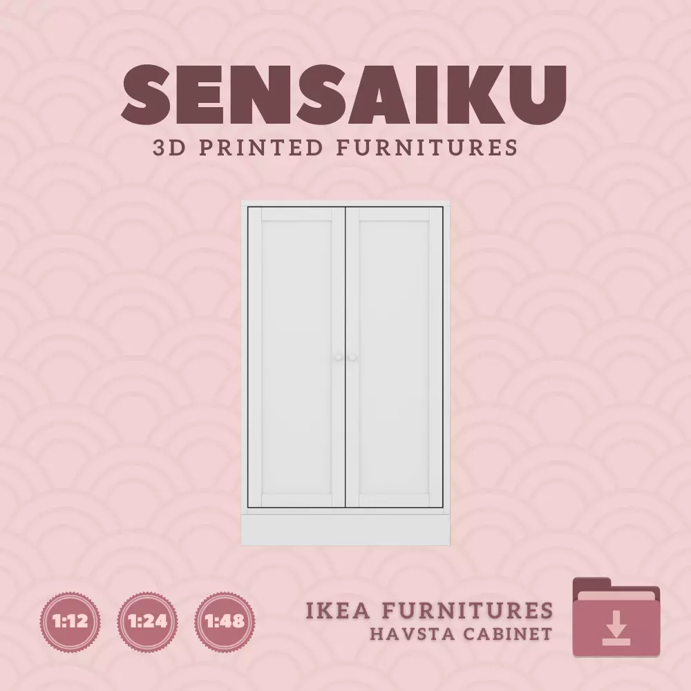 HAVSTA Cabinet for Miniature Dollhouse IKEA 3D Print 3D print model_0