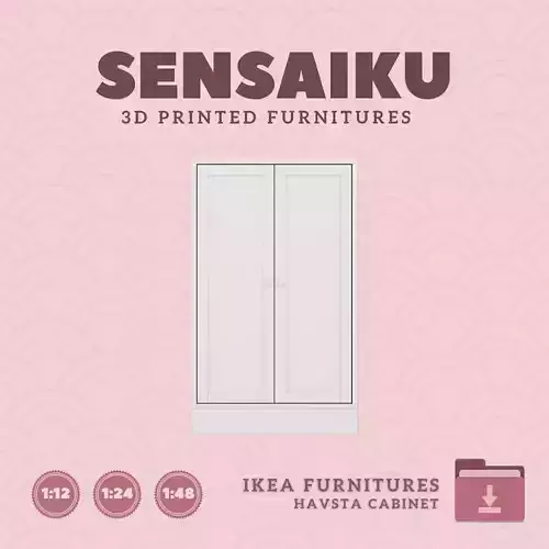 HAVSTA Cabinet for Miniature Dollhouse IKEA 3D Print
