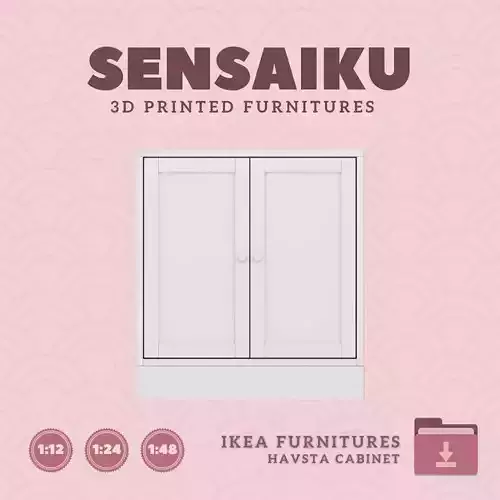 HAVSTA Cabinet 35in for Miniature Dollhouse IKEA 3D Print