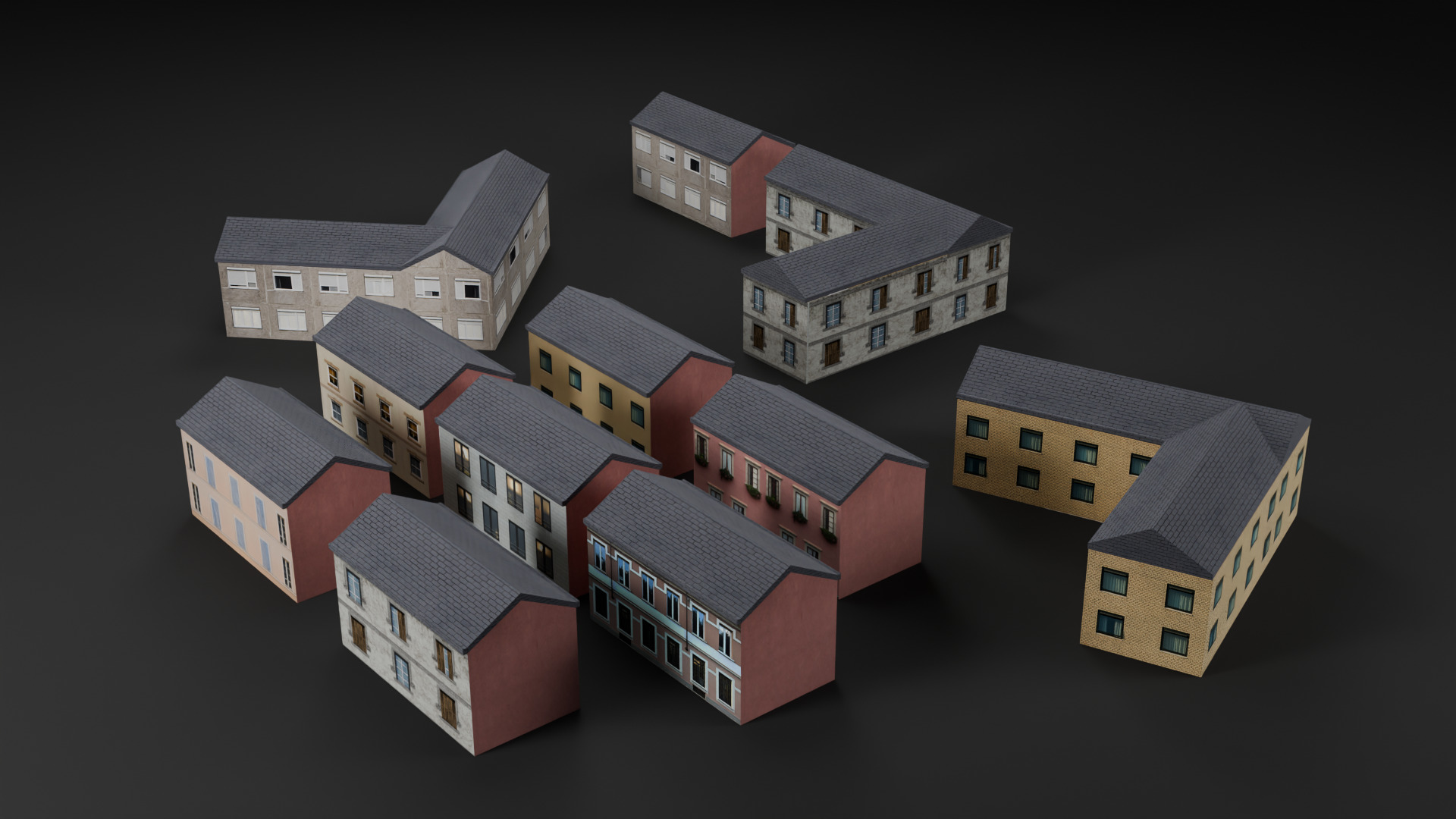 City Pack Low-poly 3D model_1