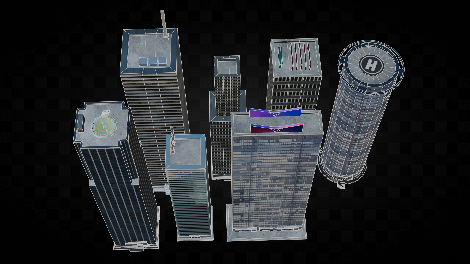 City Pack Low-poly 3D model_9