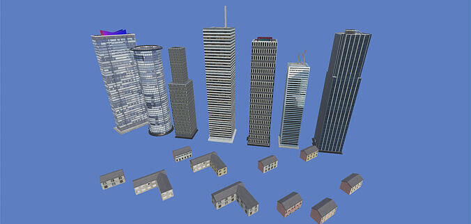 City Pack Low-poly 3D model 7