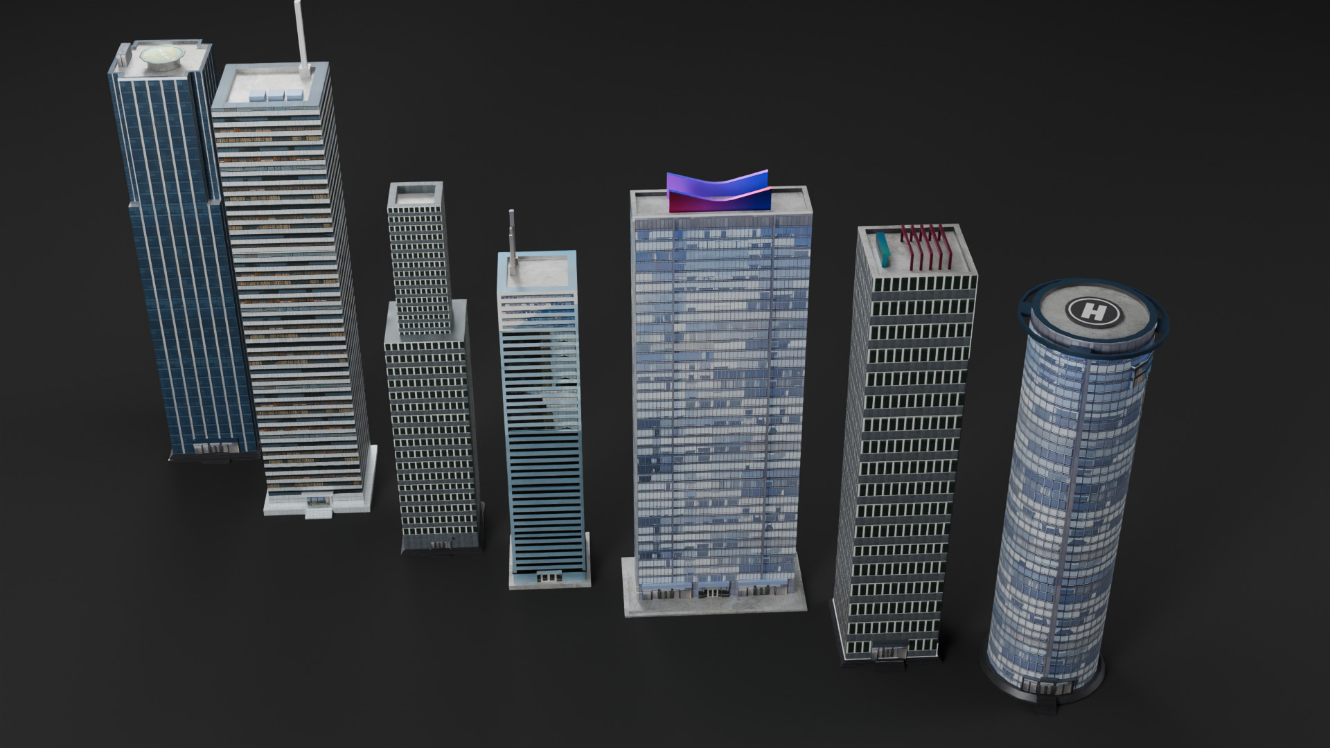 City Pack Low-poly 3D model_14
