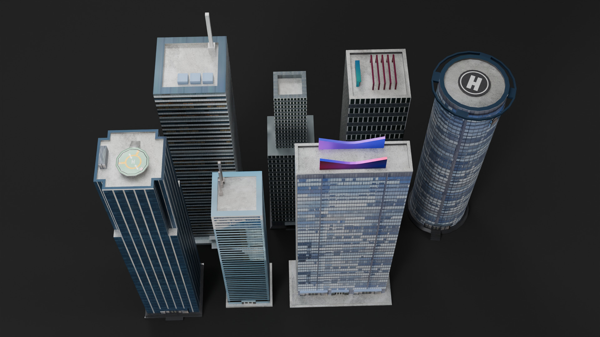 City Pack Low-poly 3D model_10