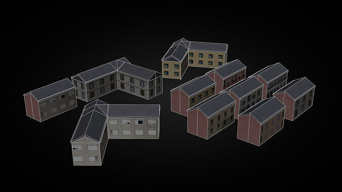 City Pack Low-poly 3D model 4