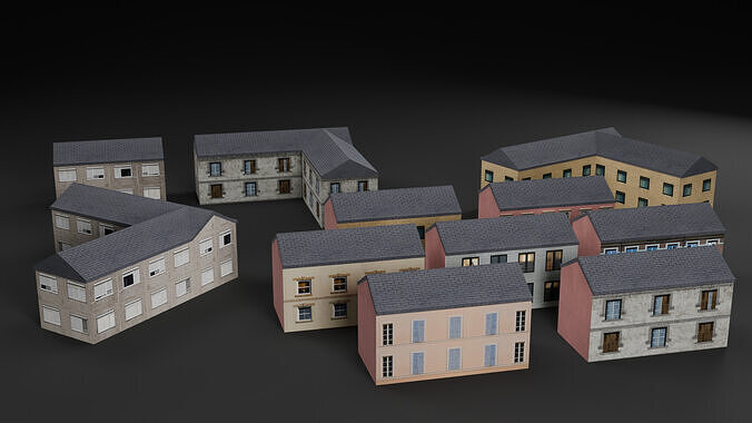 City Pack Low-poly 3D model