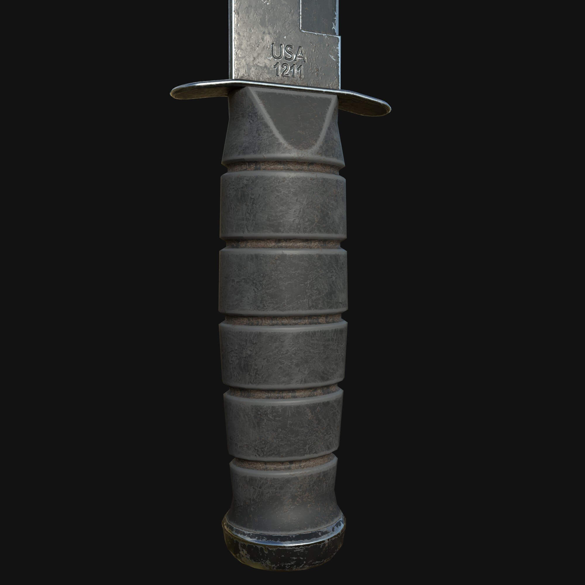  Combat Knife Game Asset 3D Model 3D model_4