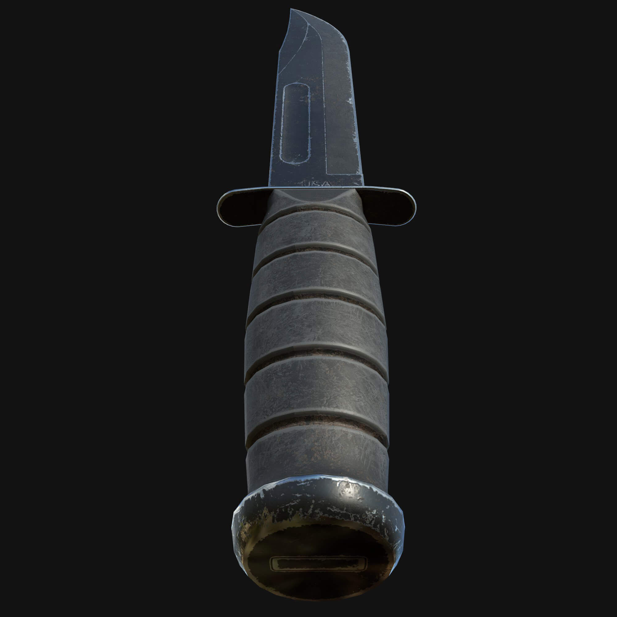  Combat Knife Game Asset 3D Model 3D model_5